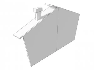 House Shaped Wall Storage 3D Model