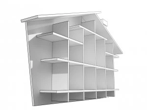 House Shaped Wall Storage 3D Model