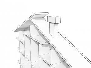 House Shaped Wall Storage 3D Model