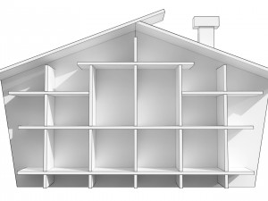 House Shaped Wall Storage 3D 模型