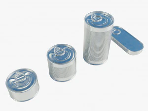 Kaleng Makanan Standar Model 3D