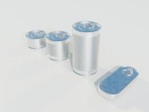 Standard Food Cans 3D Model