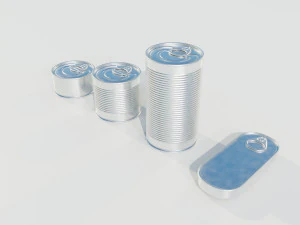 Standard Food Cans 3D Model