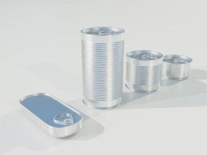 Standard Food Cans 3D Model