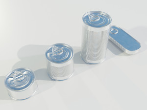 Standard Food Cans 3D Model