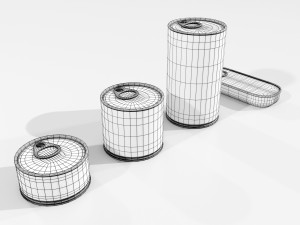 Standard Food Cans 3D Model