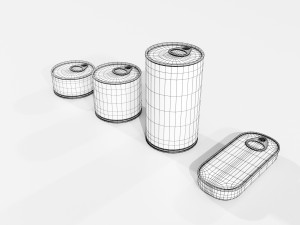 Standard Food Cans 3D Model