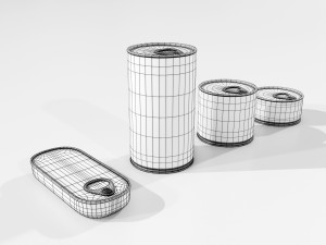 Standard Food Cans 3D Model