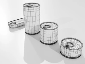 Standard Food Cans 3D Model