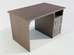 Wooden Desk 3D Model