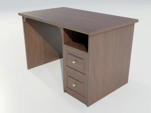 Wooden Desk 3D Model