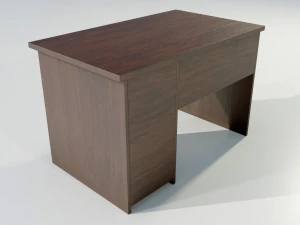 Wooden Desk 3D Model