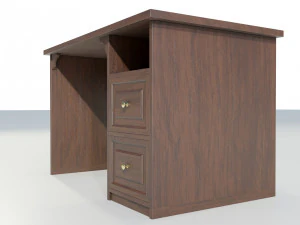 Wooden Desk 3D Model