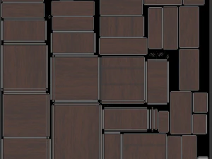 Wooden Desk 3D Model