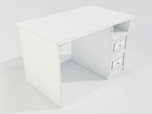 Wooden Desk 3D Model
