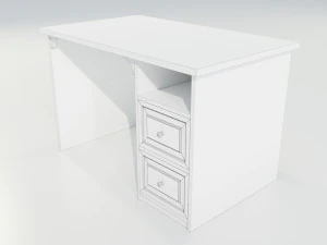 Wooden Desk 3D Model