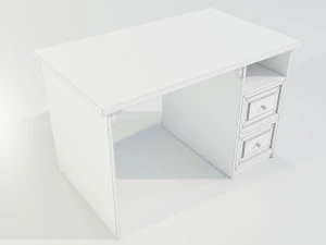 Wooden Desk 3D Model