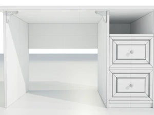 Wooden Desk 3D Model