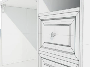 Wooden Desk 3D Model