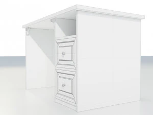 Wooden Desk 3D Model