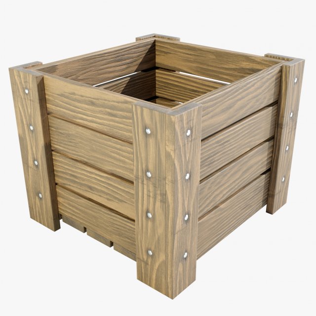 Wooden Planter 3Dモデル .c4d .max .obj .3ds .fbx .stl .blend 