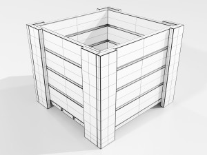 Wooden Planter 3Dモデル