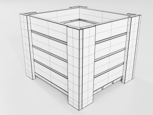 Wooden Planter 3Dモデル