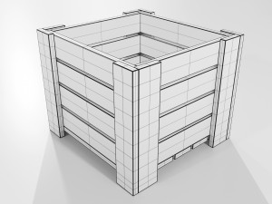 Wooden Planter 3Dモデル