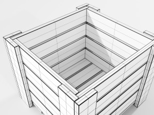 Wooden Planter 3Dモデル