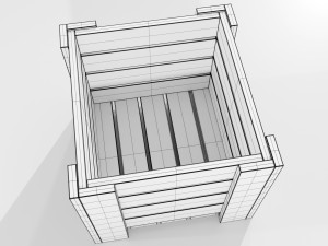 Wooden Planter 3Dモデル
