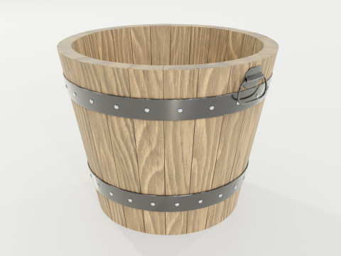 Wooden Planter 3D Model