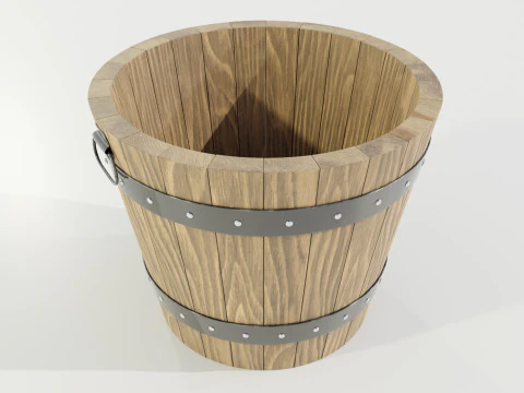 Wooden Planter 3D Model