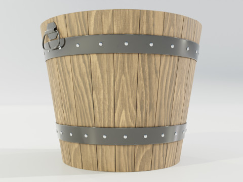 Wooden Planter 3D Model