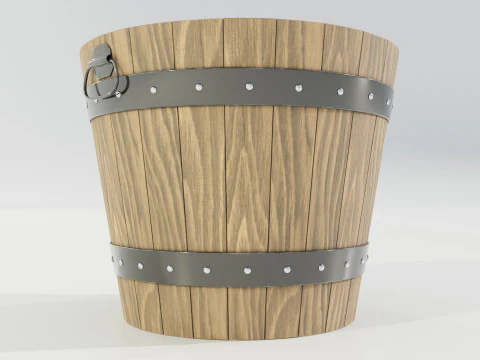Wooden Planter 3D Model
