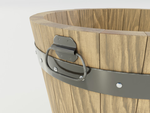 Wooden Planter 3D Model