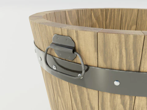 Wooden Planter 3D Model