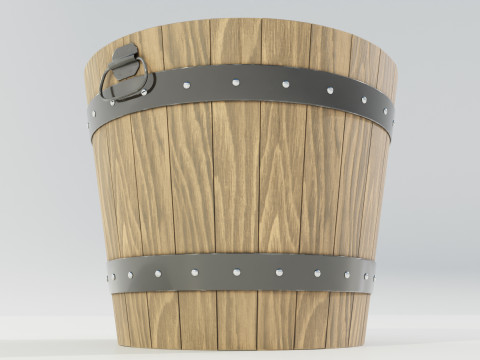 Wooden Planter 3D Model
