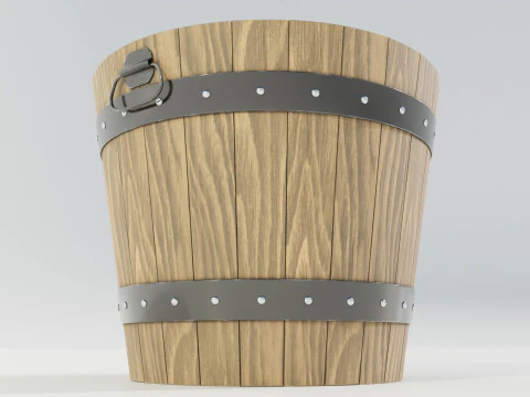 Wooden Planter 3D Model