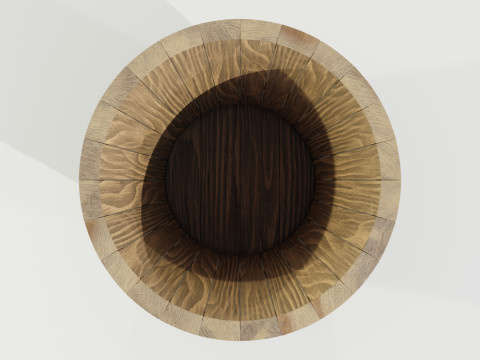 Wooden Planter 3D Model