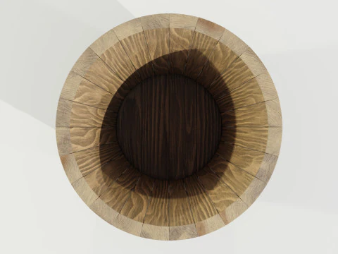 Wooden Planter 3D Model