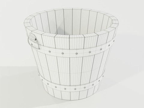 Wooden Planter 3D Model