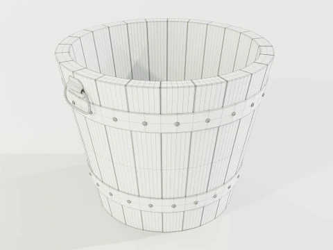 Wooden Planter 3D Model