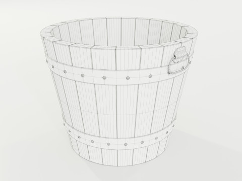 Wooden Planter 3D Model