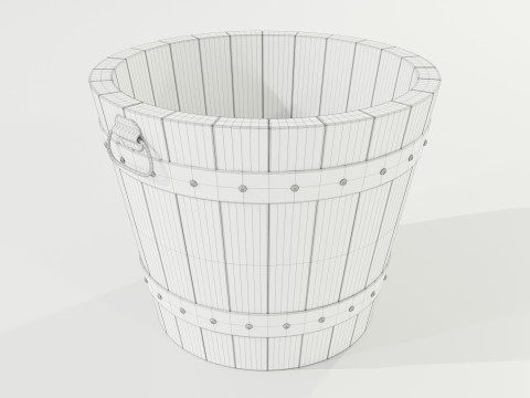 Wooden Planter 3D Model