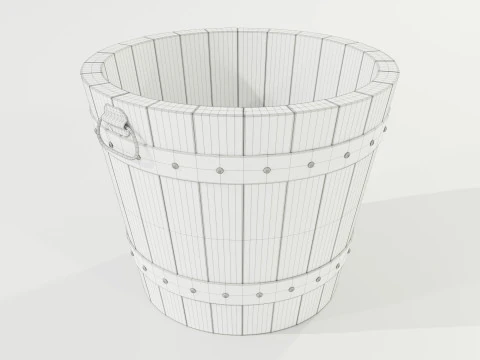 Wooden Planter 3D Model