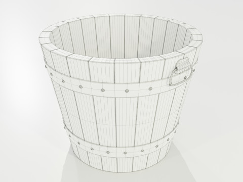 Wooden Planter 3D Model
