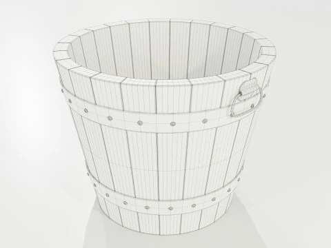 Wooden Planter 3D Model