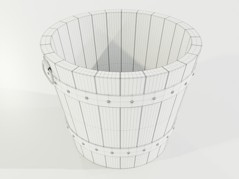 Wooden Planter 3D Model