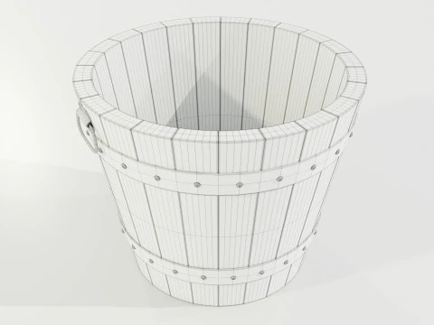 Wooden Planter 3D Model