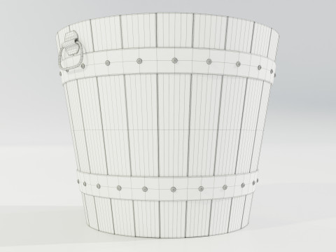 Wooden Planter 3D Model